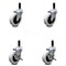 Service Caster 3 Inch Thermoplastic Wheel 1 Inch Expanding Stem Caster Set with 2 Brakes SCC-EX05S310-TPRS-1-2-SLB-2 - alternate 1